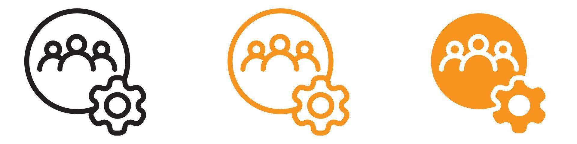 Collaborative Modern Teamwork Icon for Business and Productivity Graphics Perfect for Representing Team Collaboration and Group Projects vector