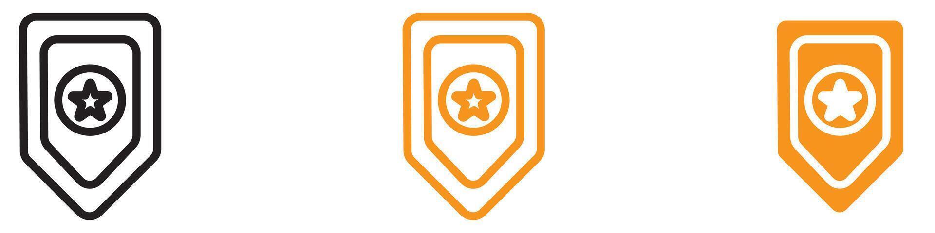 Distinguished Military Rank Icon for Armed Forces and Hierarchy Graphics Essential for Representing Military Ranks and Insignia vector