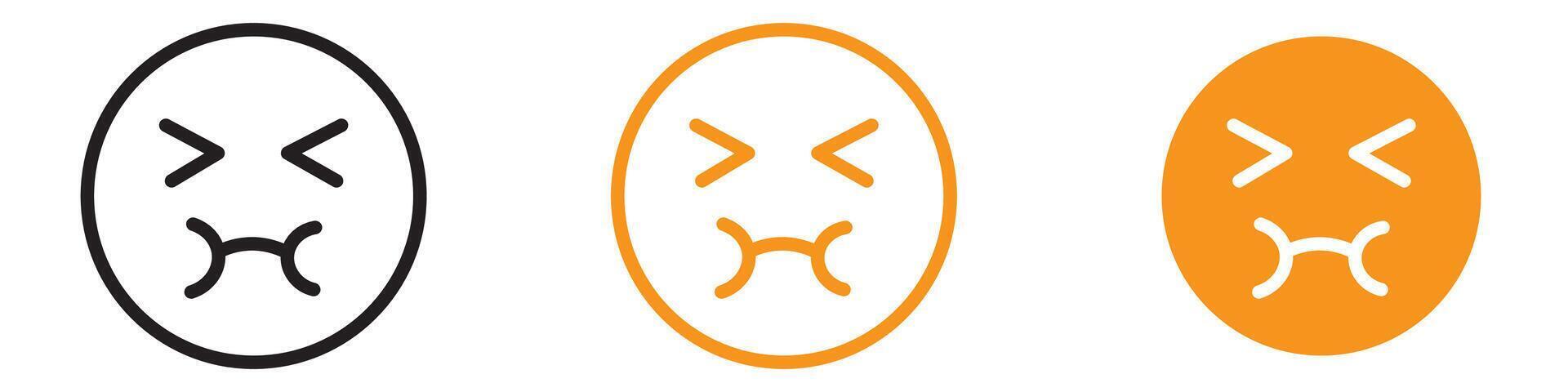 Sickly Nauseated Emoji Icon for Expressive Messaging and Digital Communication Graphics Essential for Representing Nausea and Sickness in Emojis vector