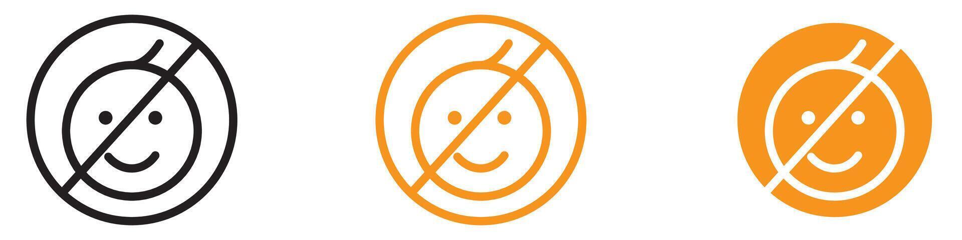 Age Restriction No Kid Allowed Icon for Adult-Only Areas and Events Graphics Ideal for Representing Child-Free Zones and Age Restrictions vector