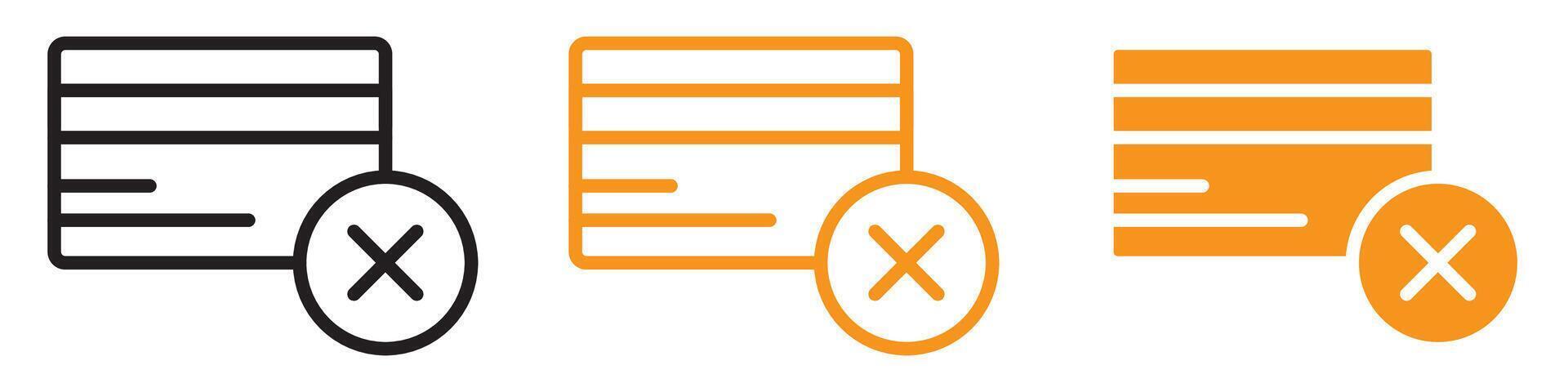 Canceled Payment Cancel Icon for Finance and Transactions Graphics Perfect for Representing Transaction Cancellations and Payment Reversals vector