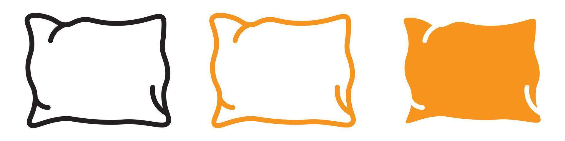 Comfortable Pillow Icon for Bedding and Home Decor Graphics Perfect for Representing Pillows and Comfortable Bedding vector