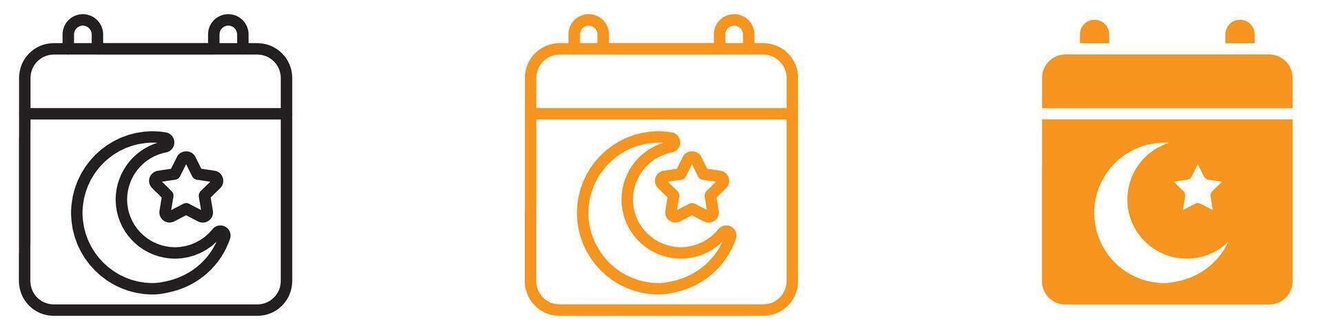 Religious Ramadan Calendar Icon for Cultural and Religious Events Graphics Perfect for Representing Ramadan and Islamic Celebrations vector