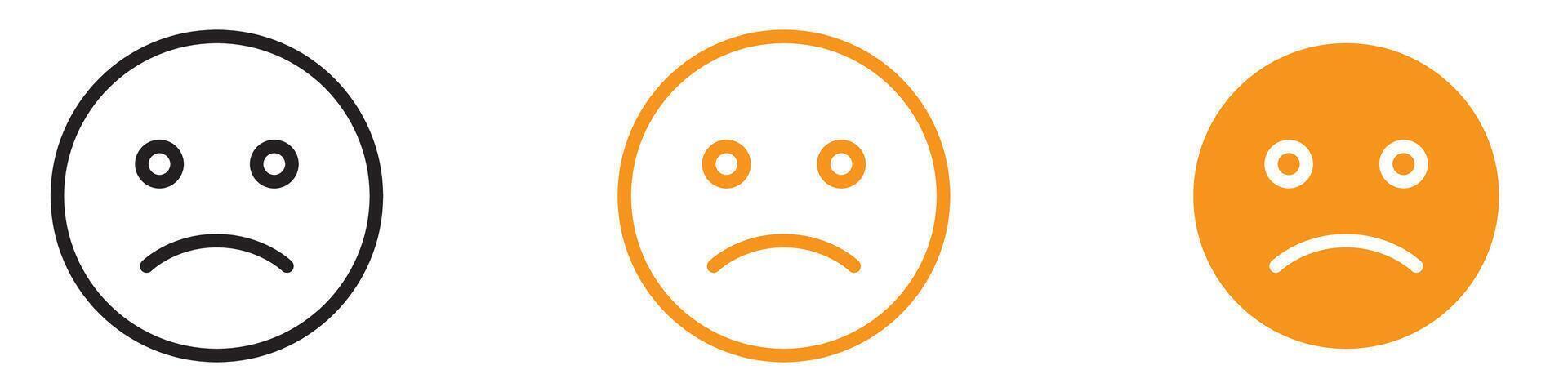 Emotional Sad Upset or Lonely Emoticon Icon for Digital Communication Graphics Essential for Representing Sadness and Loneliness in Emoticons vector