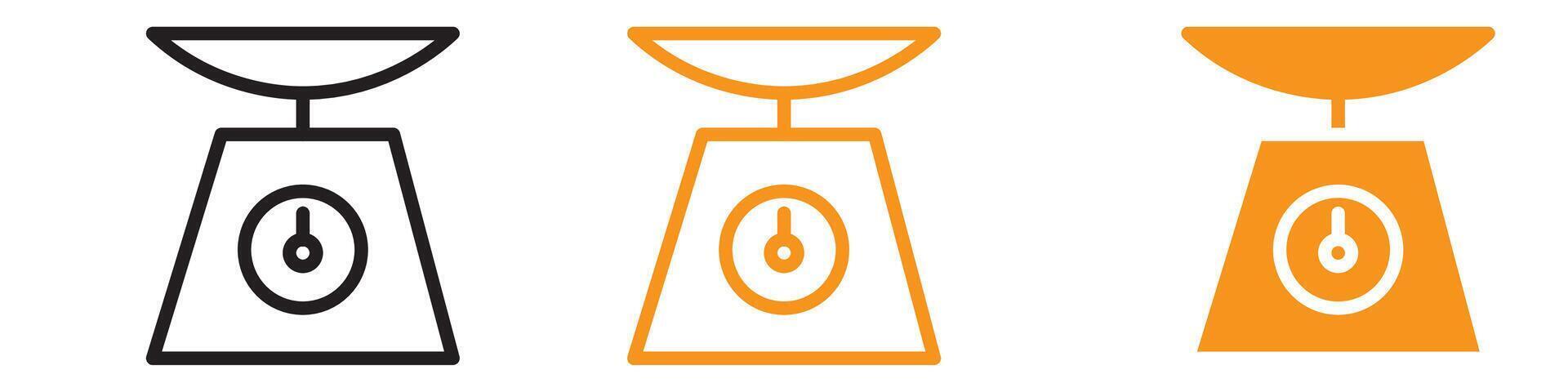 Balanced Scales Icon for Justice and Measurement Graphics Ideal for Representing Legal Balance and Weight Measurement vector