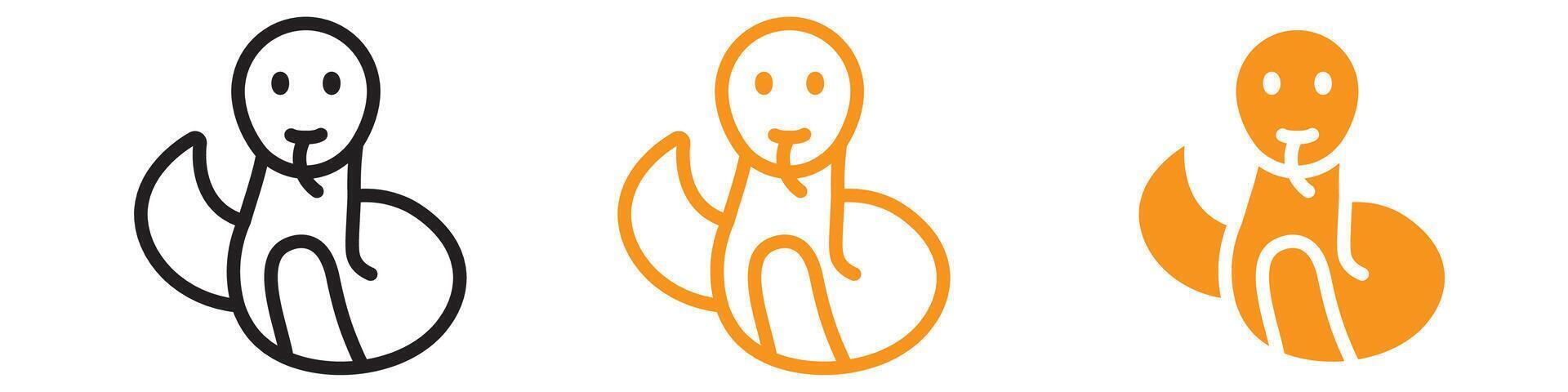 Slithering Snake Icon for Wildlife and Nature Graphics Perfect for Representing Snakes and Reptiles vector