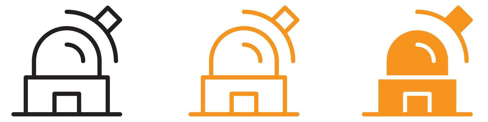 Astronomical Space Observatory Icon for Astronomy and Science Graphics Perfect for Representing Observatories and Space Exploration vector