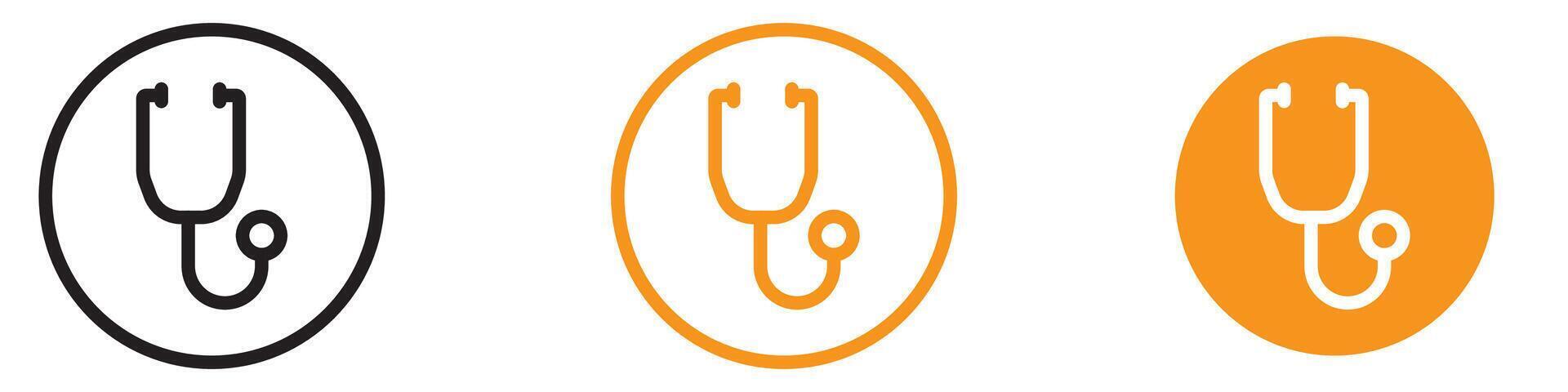 Medical Stethoscope Icon for Healthcare and Diagnostics Graphics Perfect for Representing Medical Examinations and Doctor Visits vector