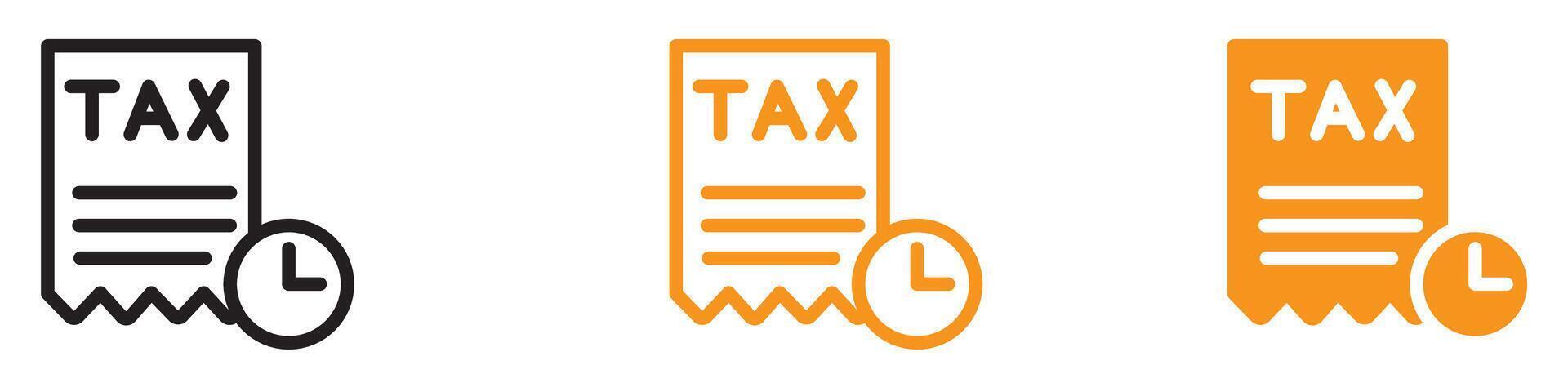 Financial Tax Reminder Icon for Finance and Accounting Graphics Essential for Representing Tax Deadlines and Financial Reminders vector