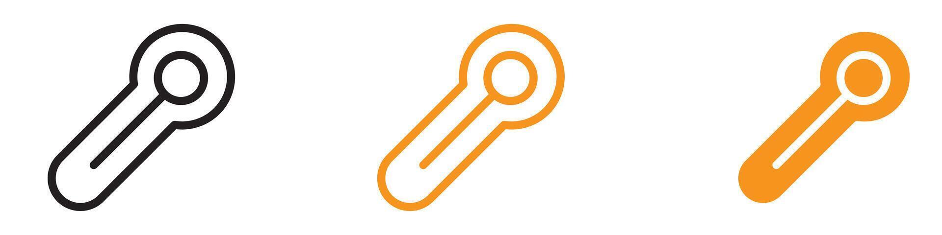 Temperature Measuring Thermometer Icon for Health and Science Graphics Perfect for Representing Temperature Measurement and Thermometers vector