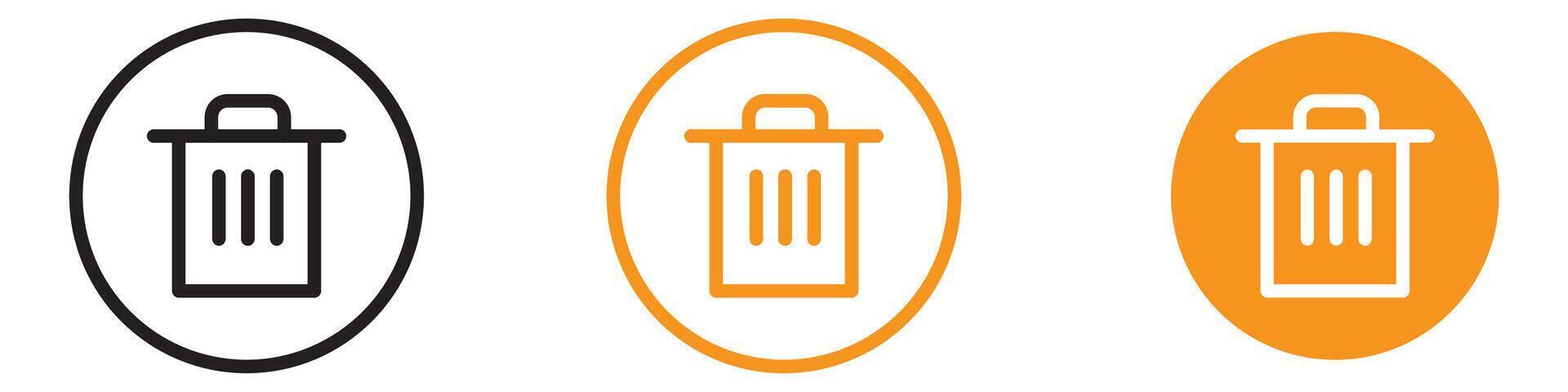 Waste Management Trash Icon for Recycling and Disposal Graphics Ideal for Representing Trash Bins and Waste Disposal vector