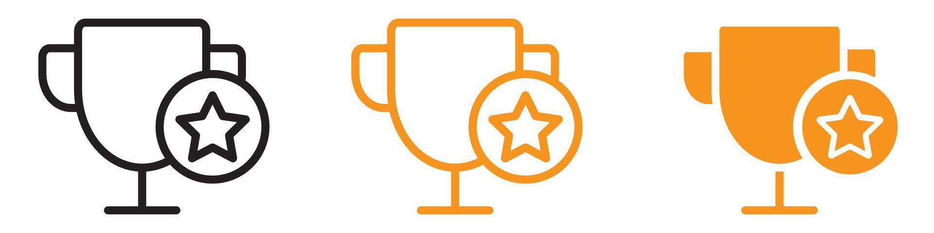Award-Winning Trophy Cup with Star Icon for Achievements and Competitions Graphics Ideal for Representing Awards and Recognition vector