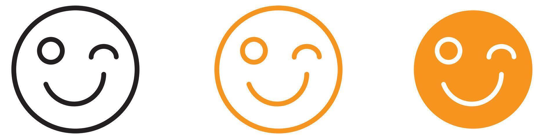 Playful Winking Eye Icon for Emoticons and Communication Graphics Perfect for Representing Winking and Playful Expressions vector