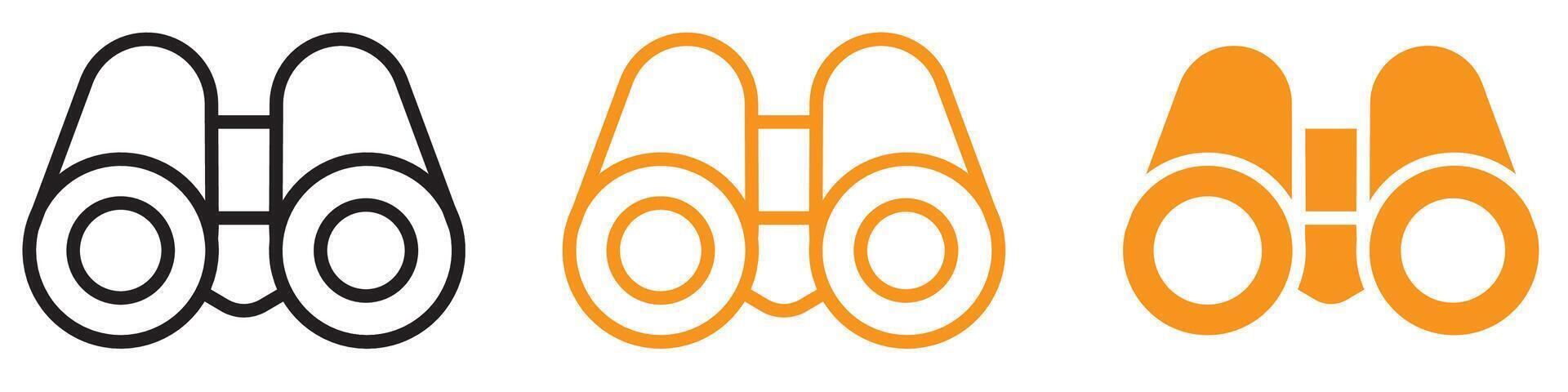 High-Quality Binoculars Icon for Outdoor and Adventure Activities vector