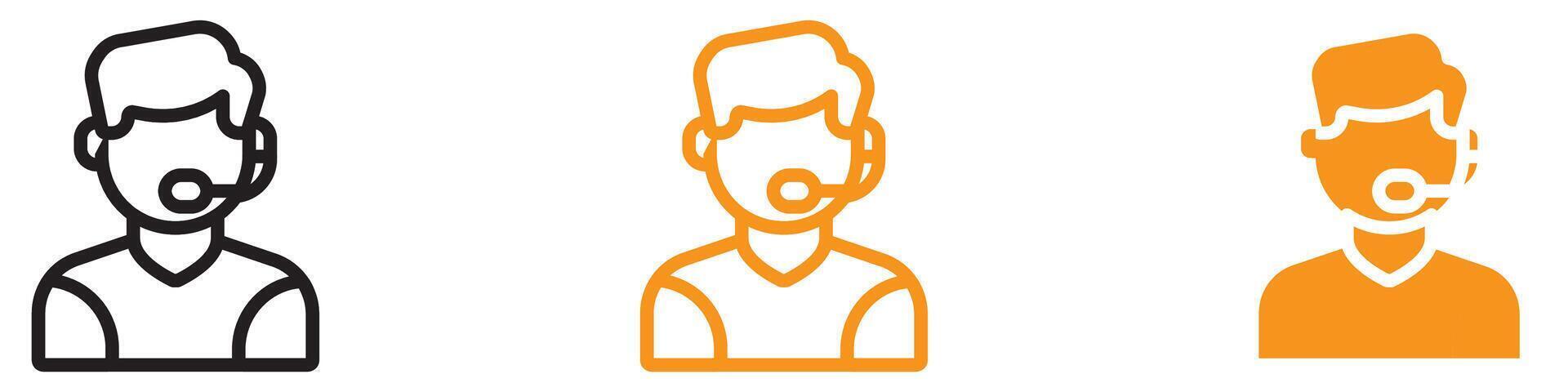 Efficient Customer Support Icon for Helpdesk and Assistance Services Reliable Representation of Customer Service Teams and Solutions vector