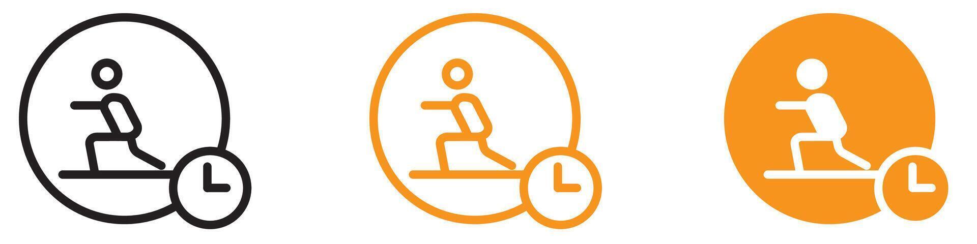 Active Exercise Time Icon for Fitness and Health Graphics Perfect for Representing Workout Routines and Physical Activity Tracking vector