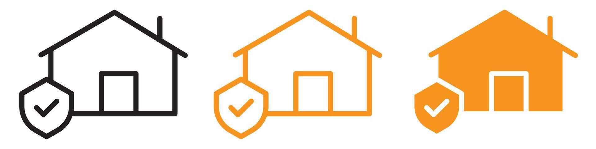 Reliable Home Insurance Icon for Real Estate and Protection Graphics Perfect for Representing Home Insurance Policies and Coverage vector