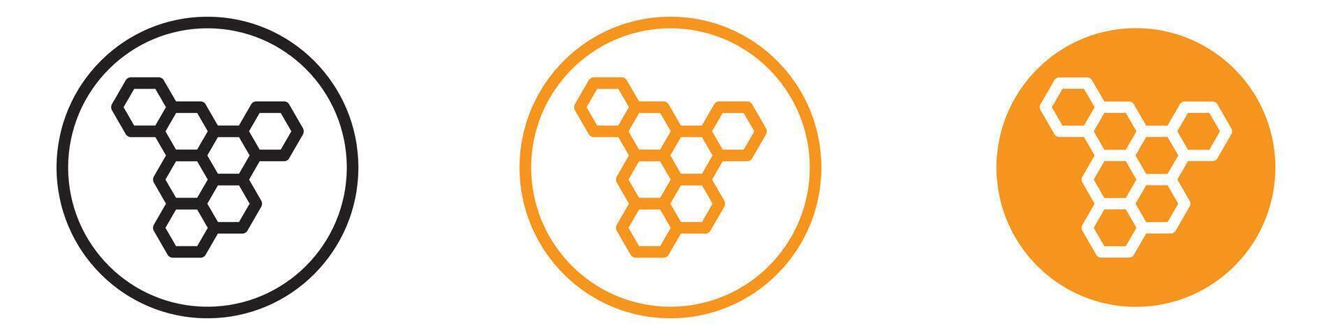 Geometric Honeycomb Icon for Nature and Structural Graphics Essential for Representing Honeycombs and Geometric Patterns vector
