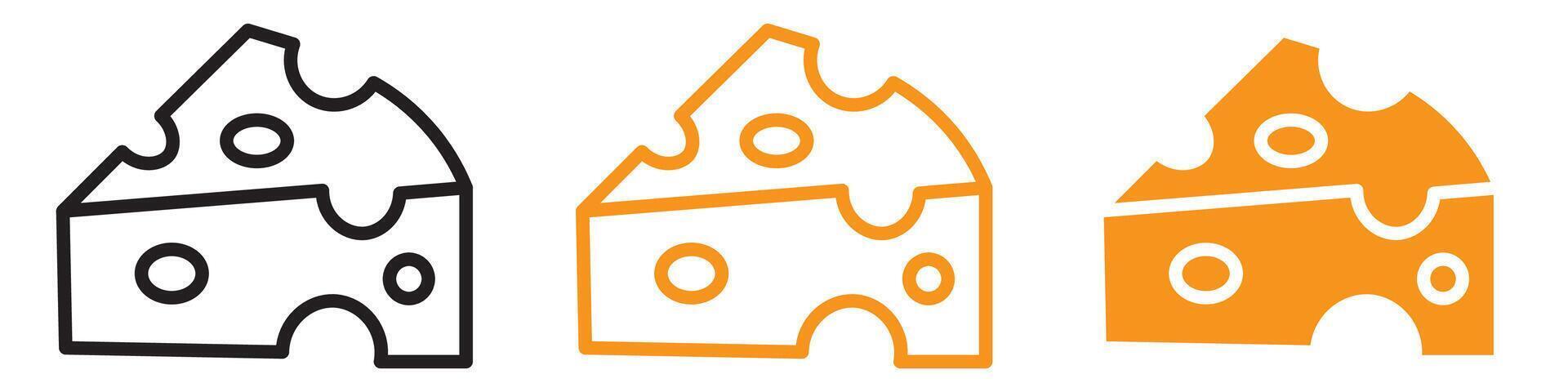 Cheesy Piece of Cheese Icon for Food and Dairy Graphics Ideal for Representing Cheese and Dairy Products vector
