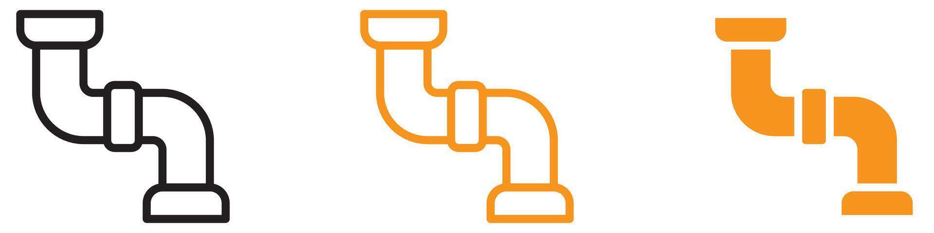 Functional Pipe Icon for Plumbing and Construction Graphics Perfect for Representing Pipes and Plumbing Systems vector