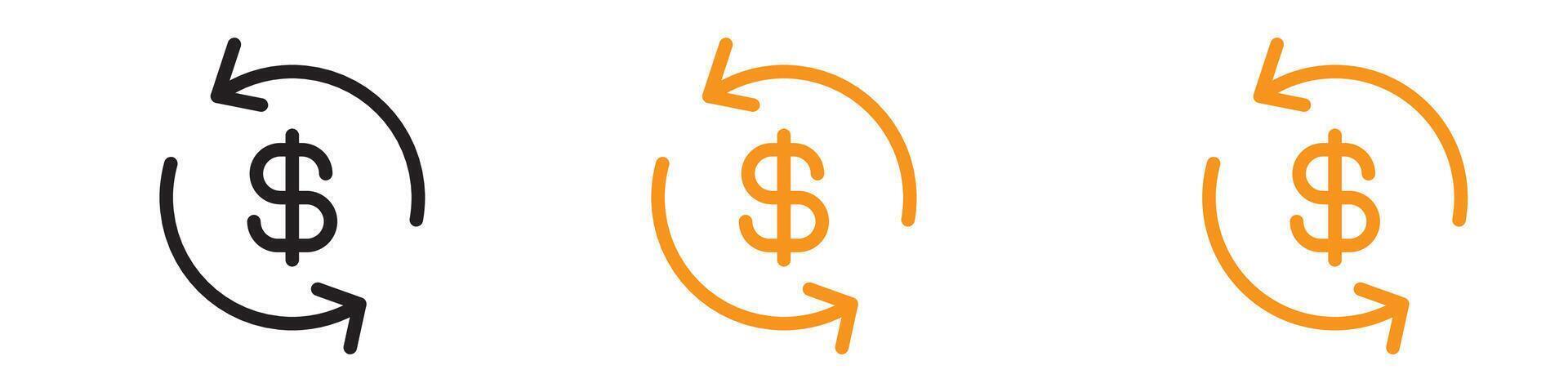 Financial Refund Money Icon for Transactions and Customer Service Graphics Essential for Representing Refunds and Money Returns vector