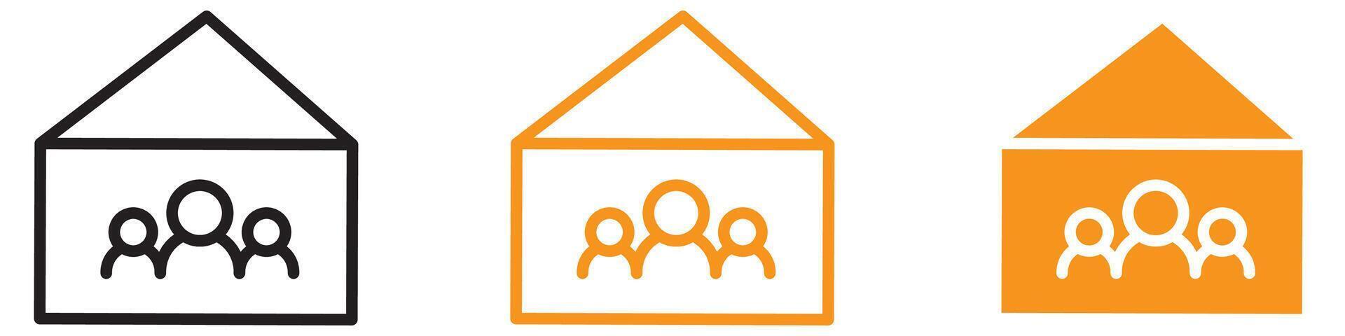 Social Roommates Icon for Housing and Community Graphics Essential for Representing Roommates and Shared Living Spaces vector