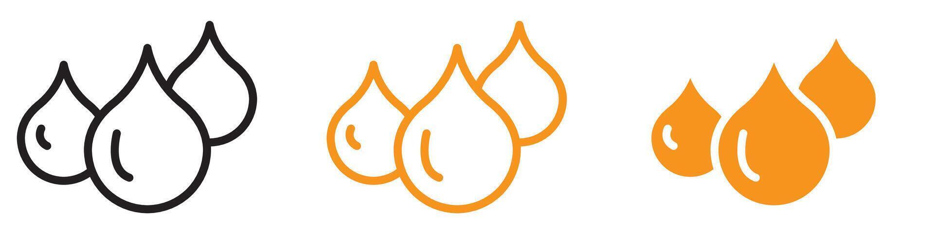 Refreshing Water Drops Icon for Hydration and Nature Graphics Ideal for Representing Water and Refreshment vector