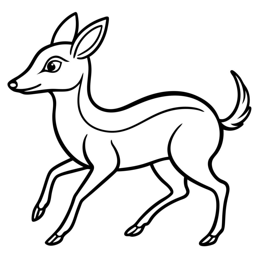 Chinese Water Deer runs icon vector