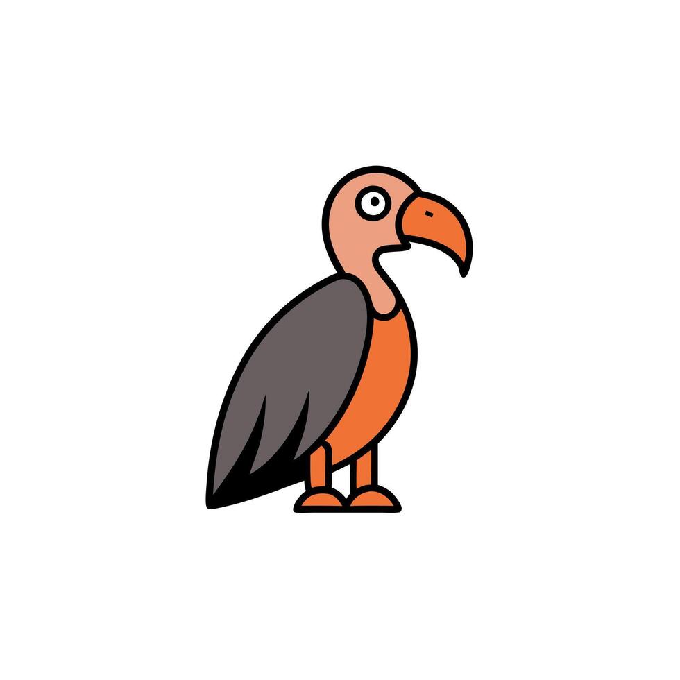 Cinereous Vulture bird goes icon vector