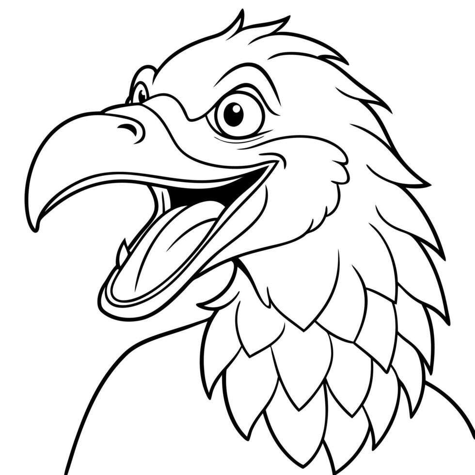 Cinereous Vulture bird laughs icon vector