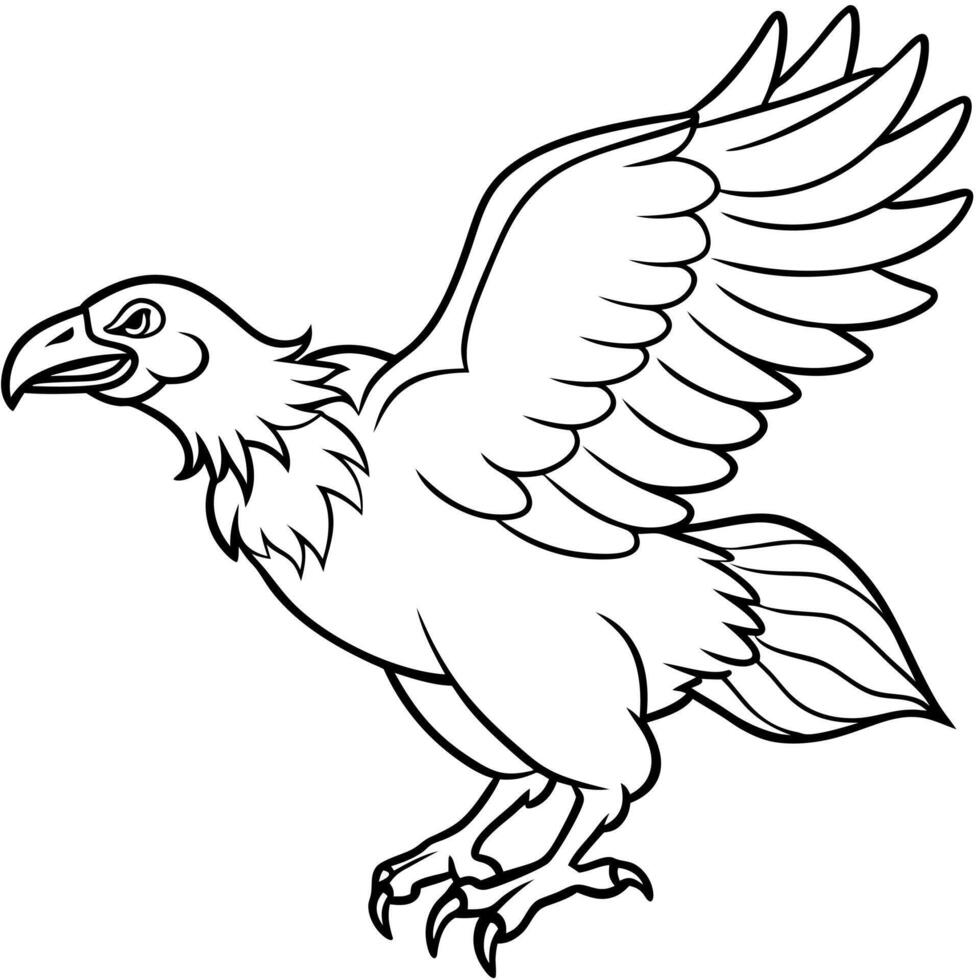 Cinereous Vulture bird jumps icon vector
