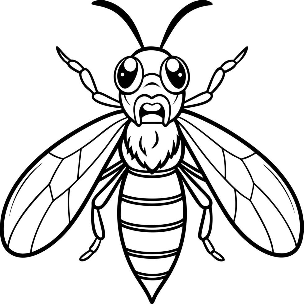 Cicada Killer Wasp bug cries icon vector