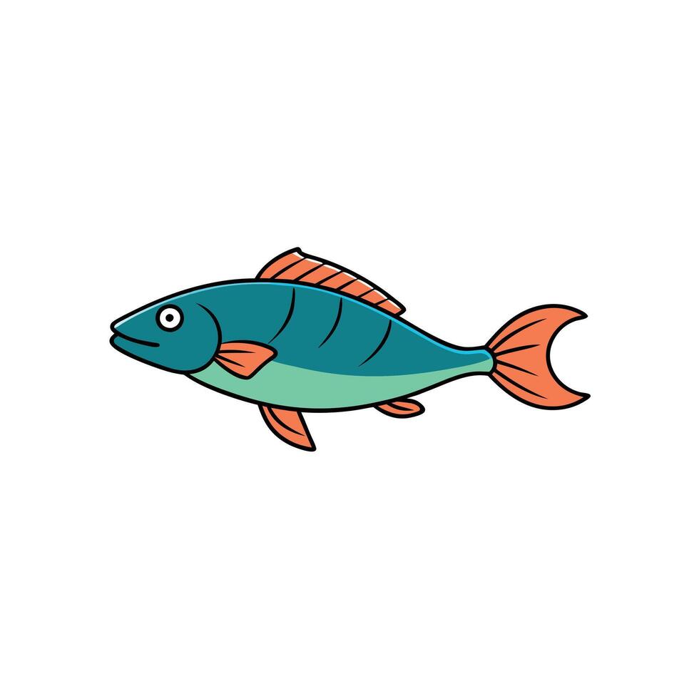 Climbing Perch fish looks icon vector