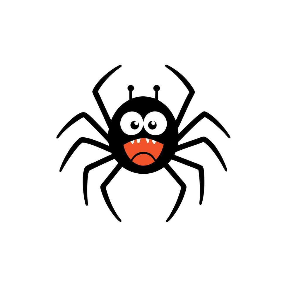 Clock Spider screams icon vector