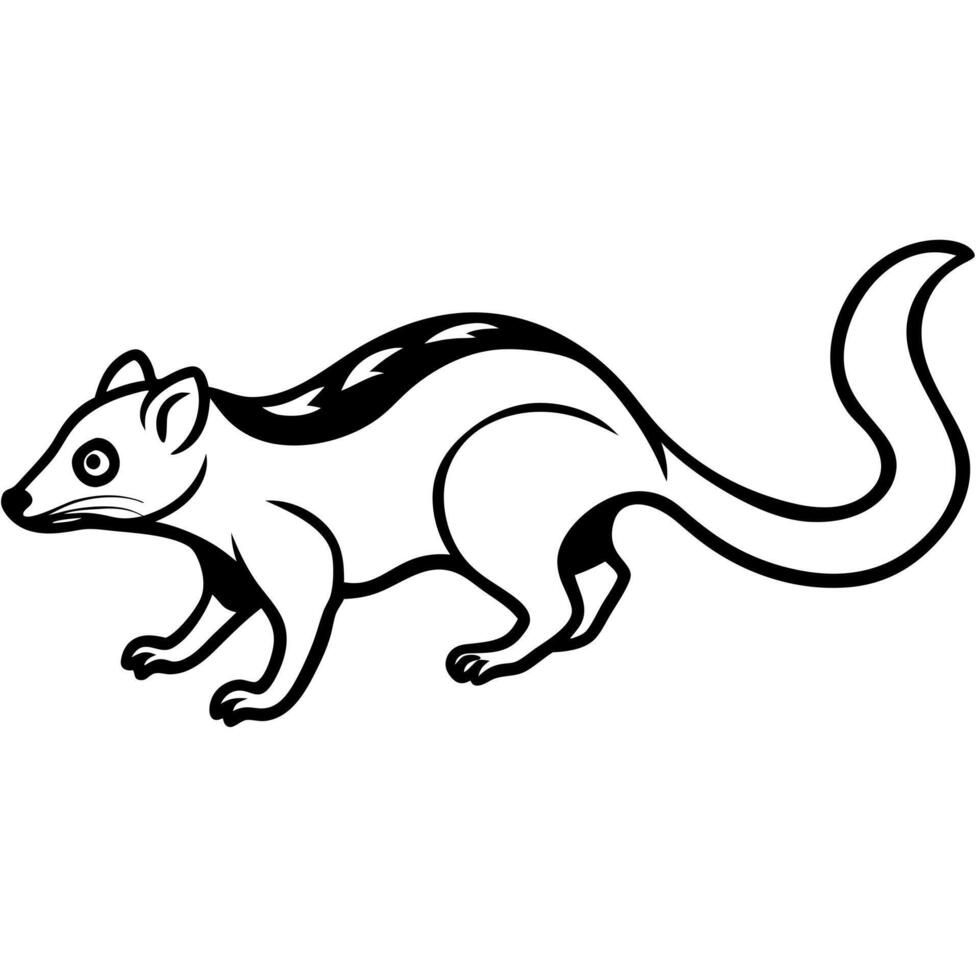 Civet rodent runs icon vector