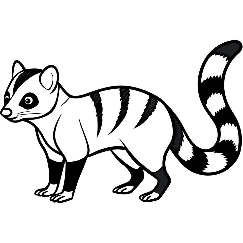 Civet rodent stands icon vector