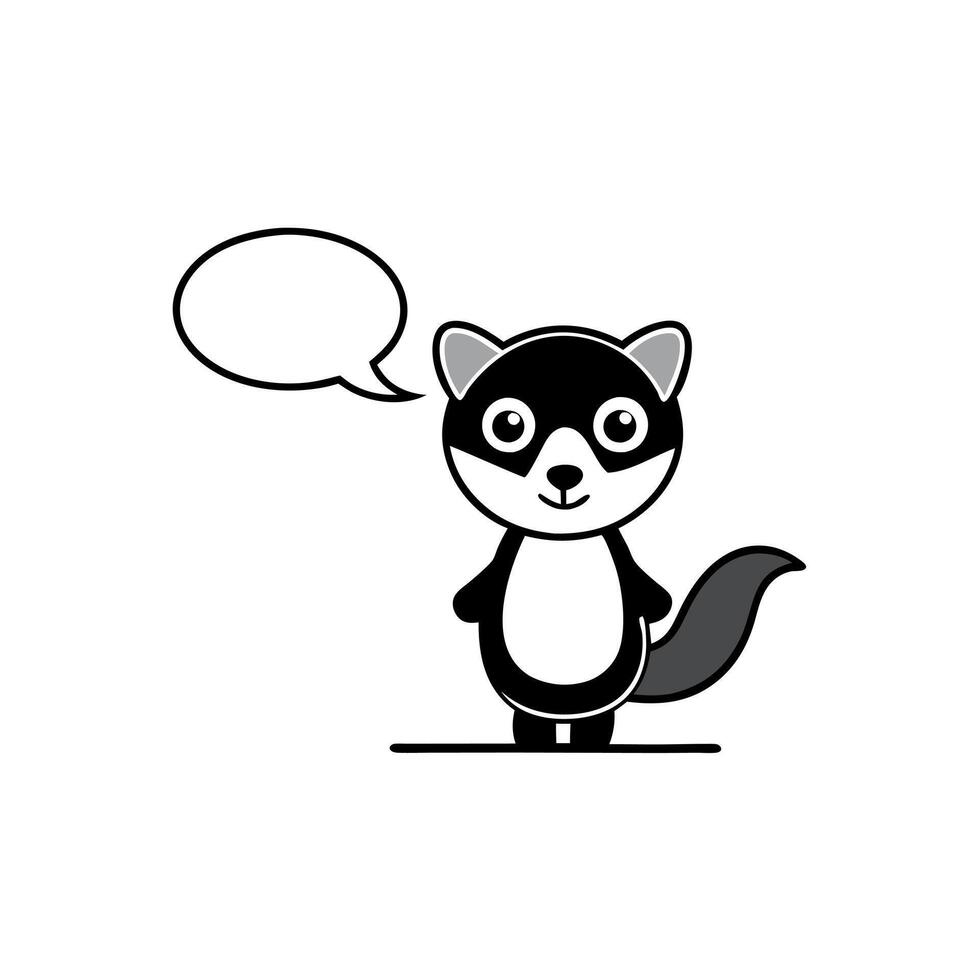 Civet rodent speaks icon vector