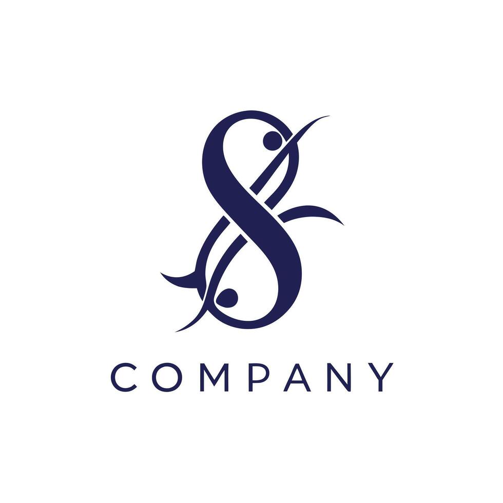 Creative and Elegant Abstract Minimalistic Logo Design for any Brand, Company vector