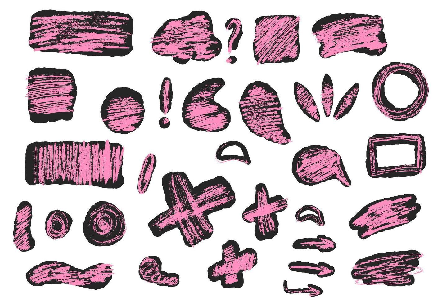 Set of collage design elements. collection. vector