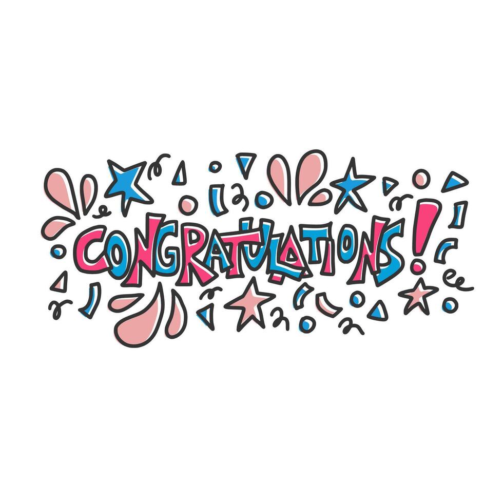 Congratulations quote. concept desing word. vector