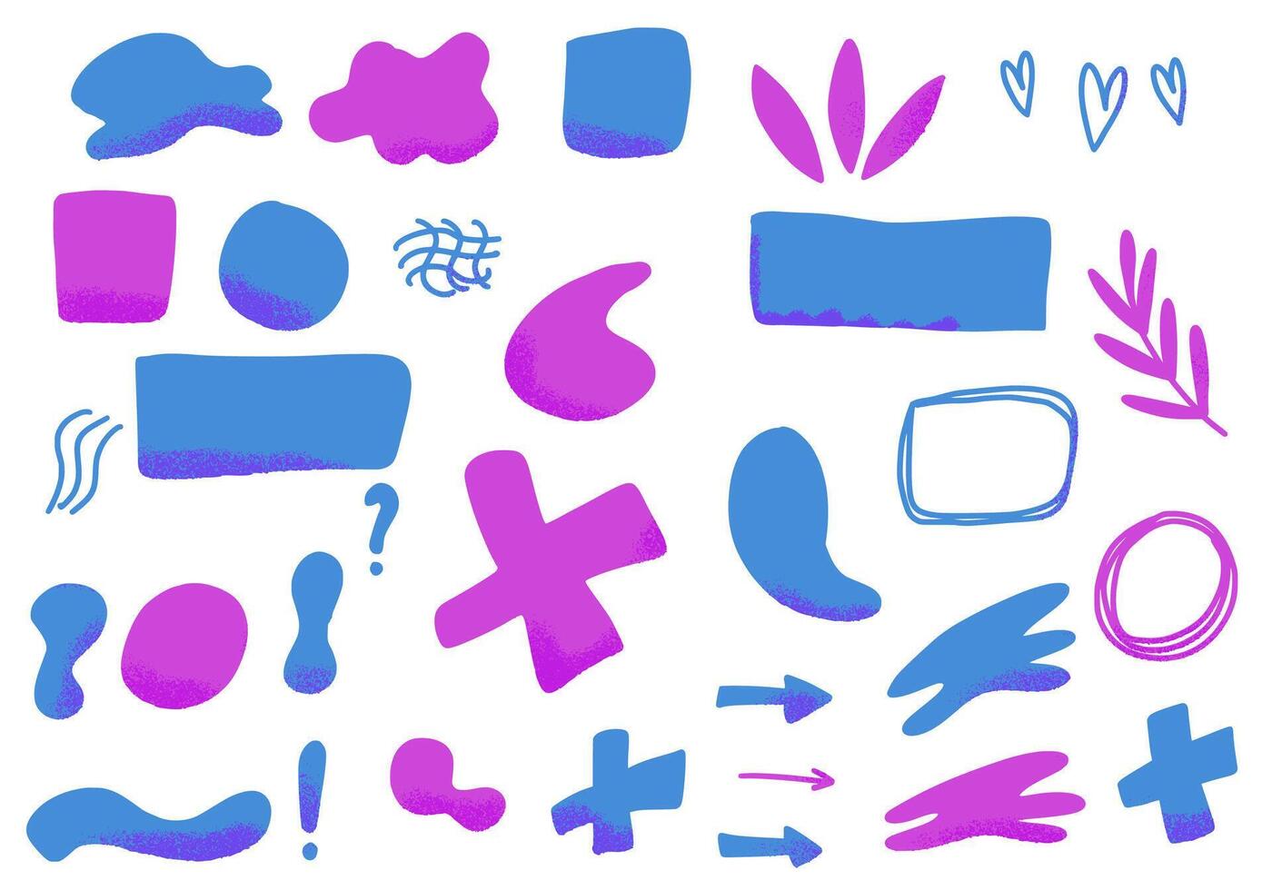 Set of collage design elements. collection. vector