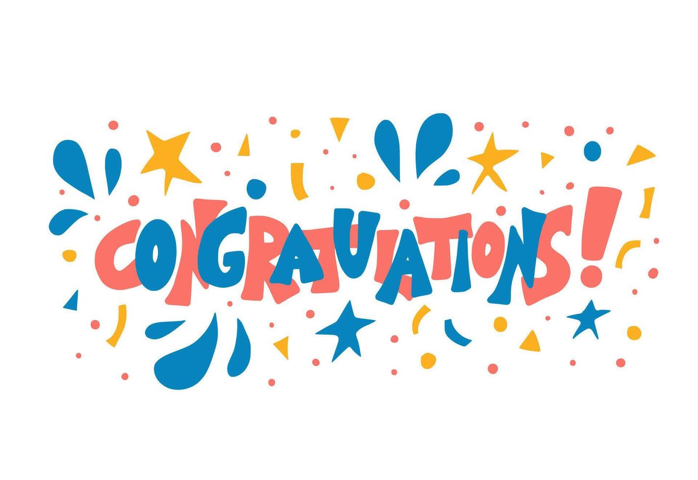 Congratulations quote. concept desing word. vector