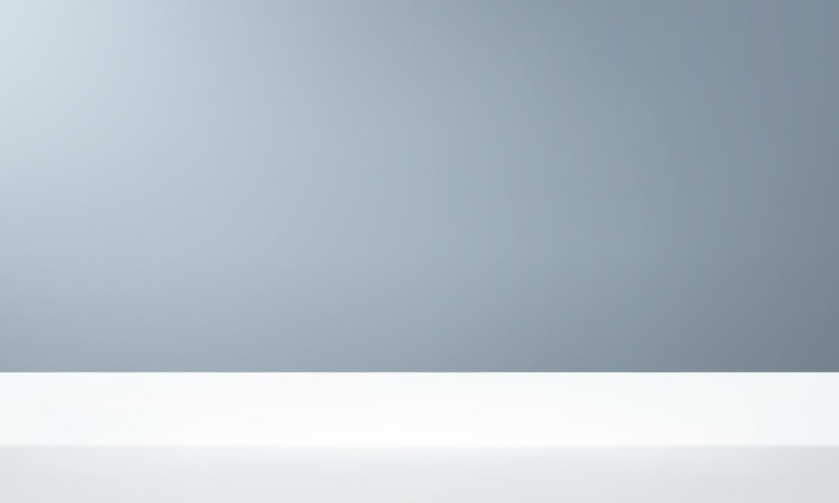 Grey and white wall Background. Minimal 3d shelf. Room in the 3d. Space for selling products on the website. Grey Background Empty Room Studio with table. illustration. vector