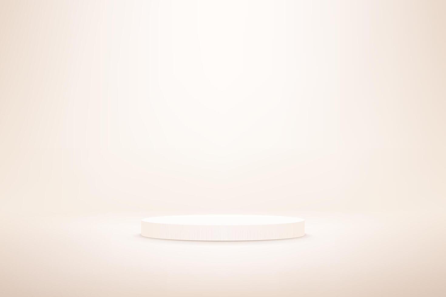 Beige color studio room background. Beige color background 3d with podium. Empty room with light effect. Space for selling products on the website. illustration. vector