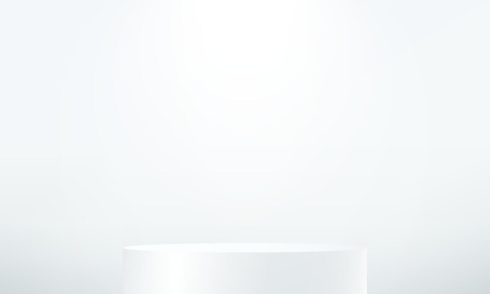White studio room background. White background 3d with podium. Space for selling products on the website. Empty room with spotlight effect. illustration. vector