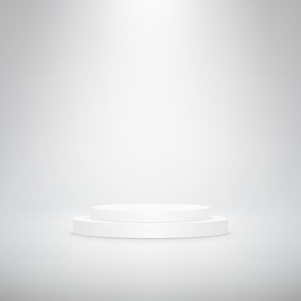 Empty white and grey studio room background. Grey abstract background. White background 3d with podium. Space for selling products on the website. illustration. vector