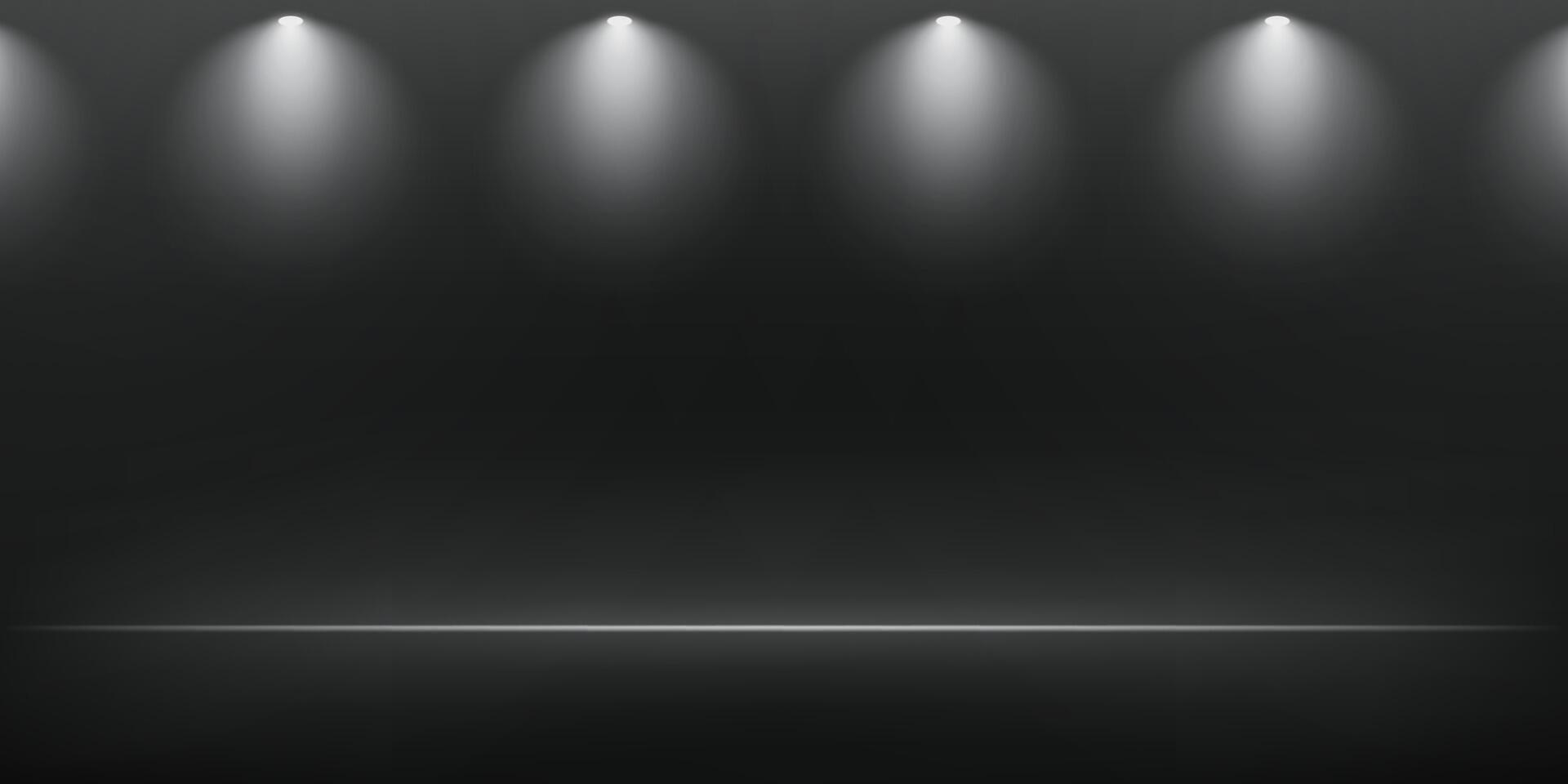 Empty black studio room background. Dark background. Space for selling products on the website. Empty room with spotlight effect. illustration. vector