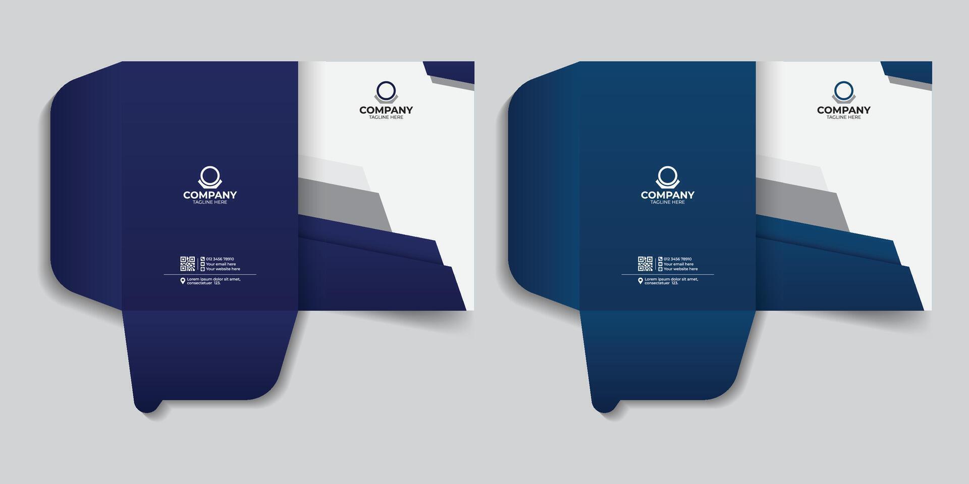 Creative Corporate Luxury Professional presentation document folder and report cover template, Creative file folder design for your business. Unique real estate file cases presentation folder design vector