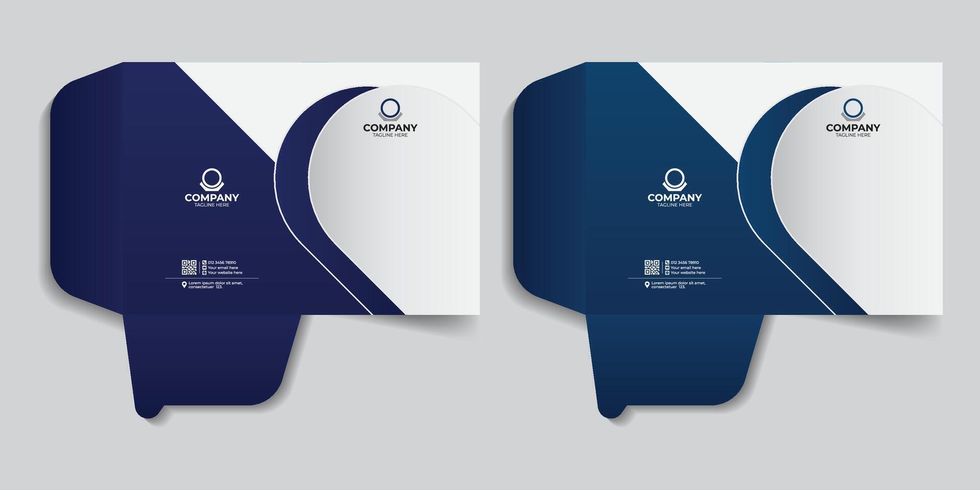 Simple and clean minimal file folder and report cover template, with creative design and two creative gradient colorful variation vector