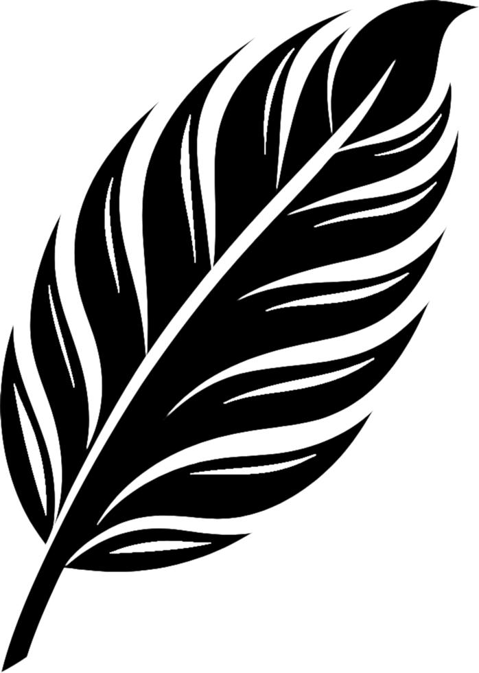 Elegant feather adorns intricate Damask swirl stencil. AI-generated. png